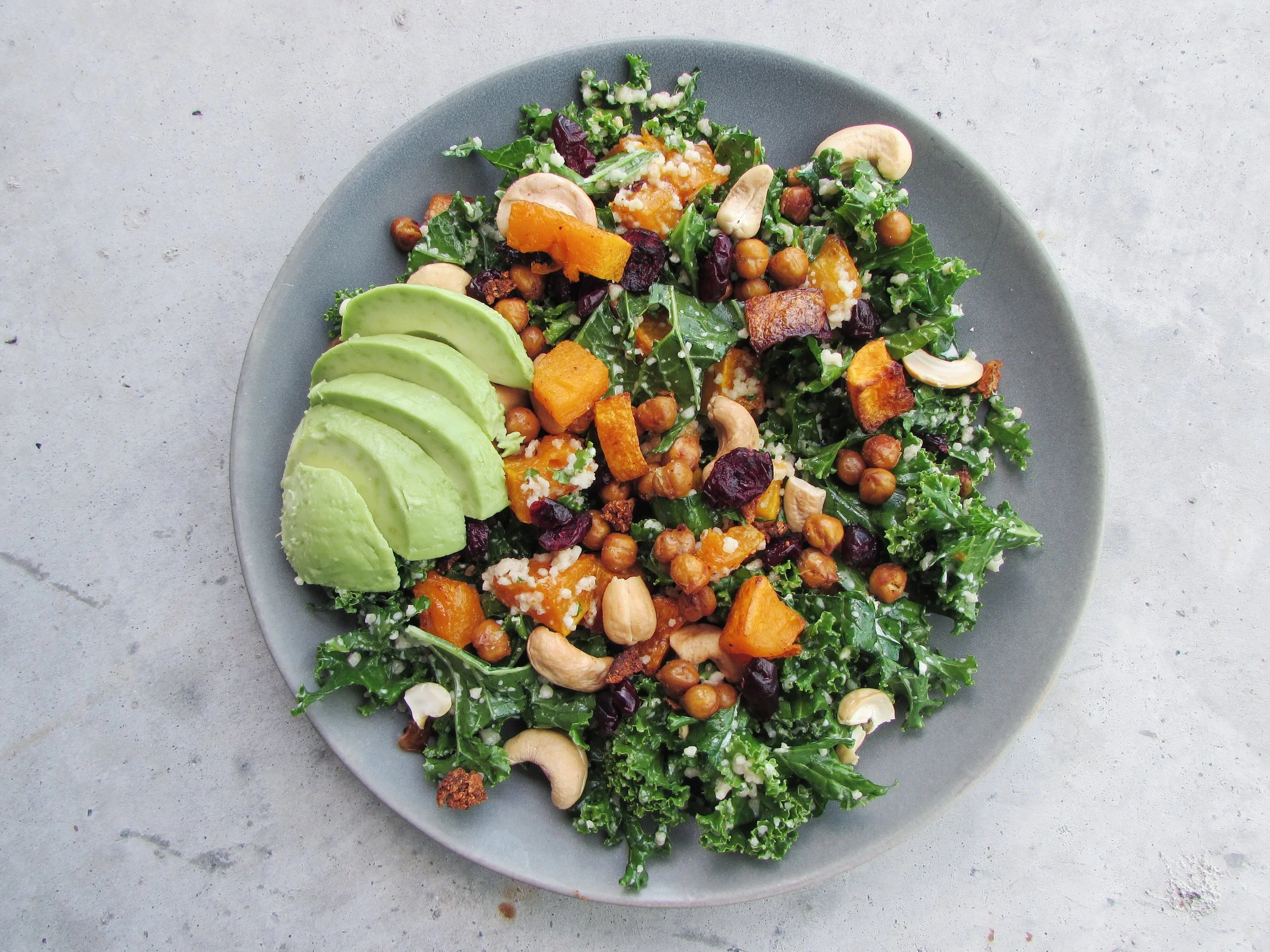 fall cleanse kale salad 