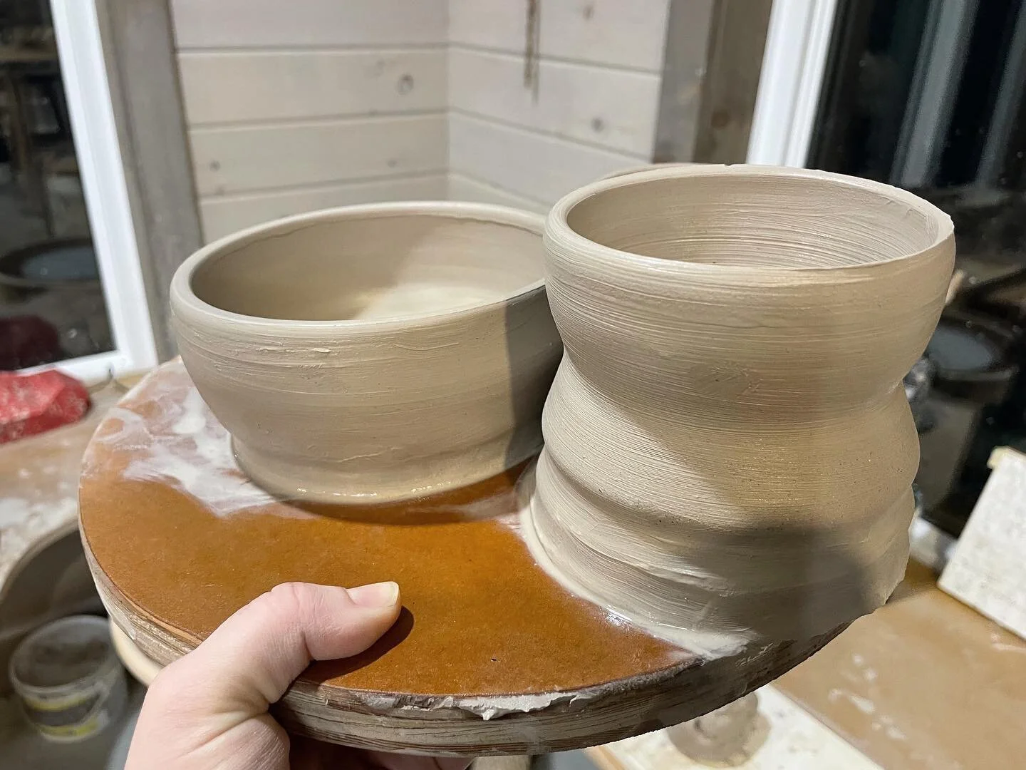 Voila! That&rsquo;s week two of pottery class with @a.morel84 in the books 😍🏺