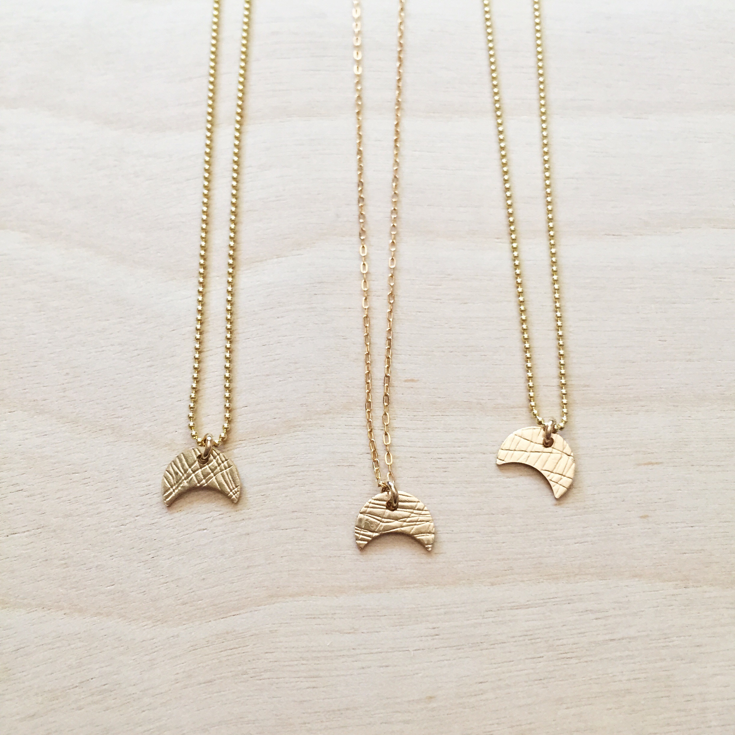 Gold Crescent Necklace