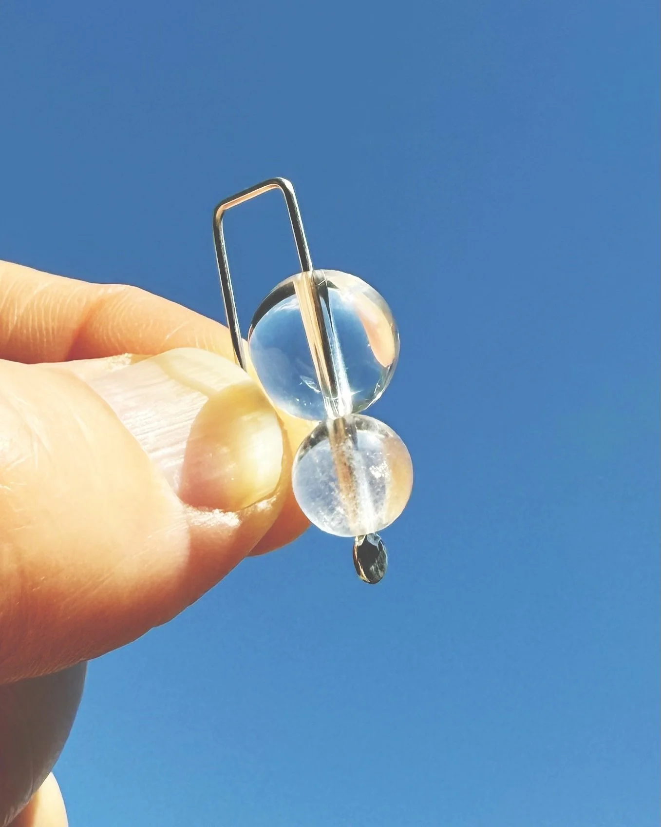 Clear quartz in the summer sunshine.
I haven&rsquo;t been getting outside as much as I would like - not tolerating the heat well + we didn&rsquo;t fill the stock tank pool + my freakishly old angel baby dog is clingy and can&rsquo;t be outside. Send 