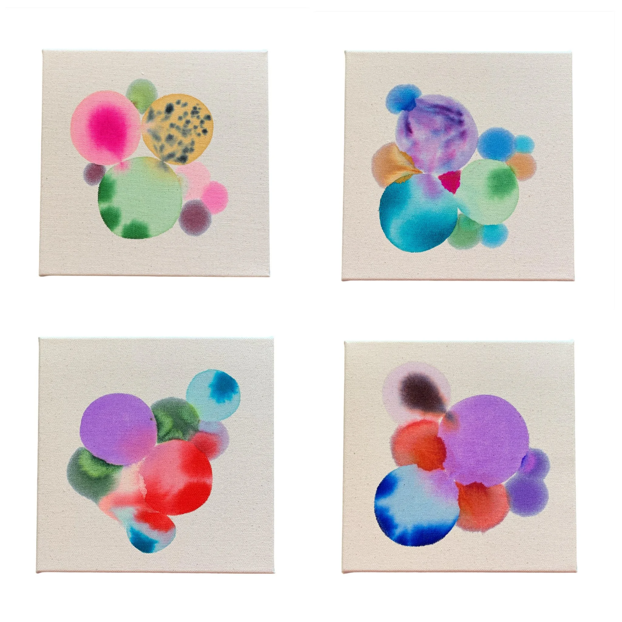 Pigment Bubble Paintings