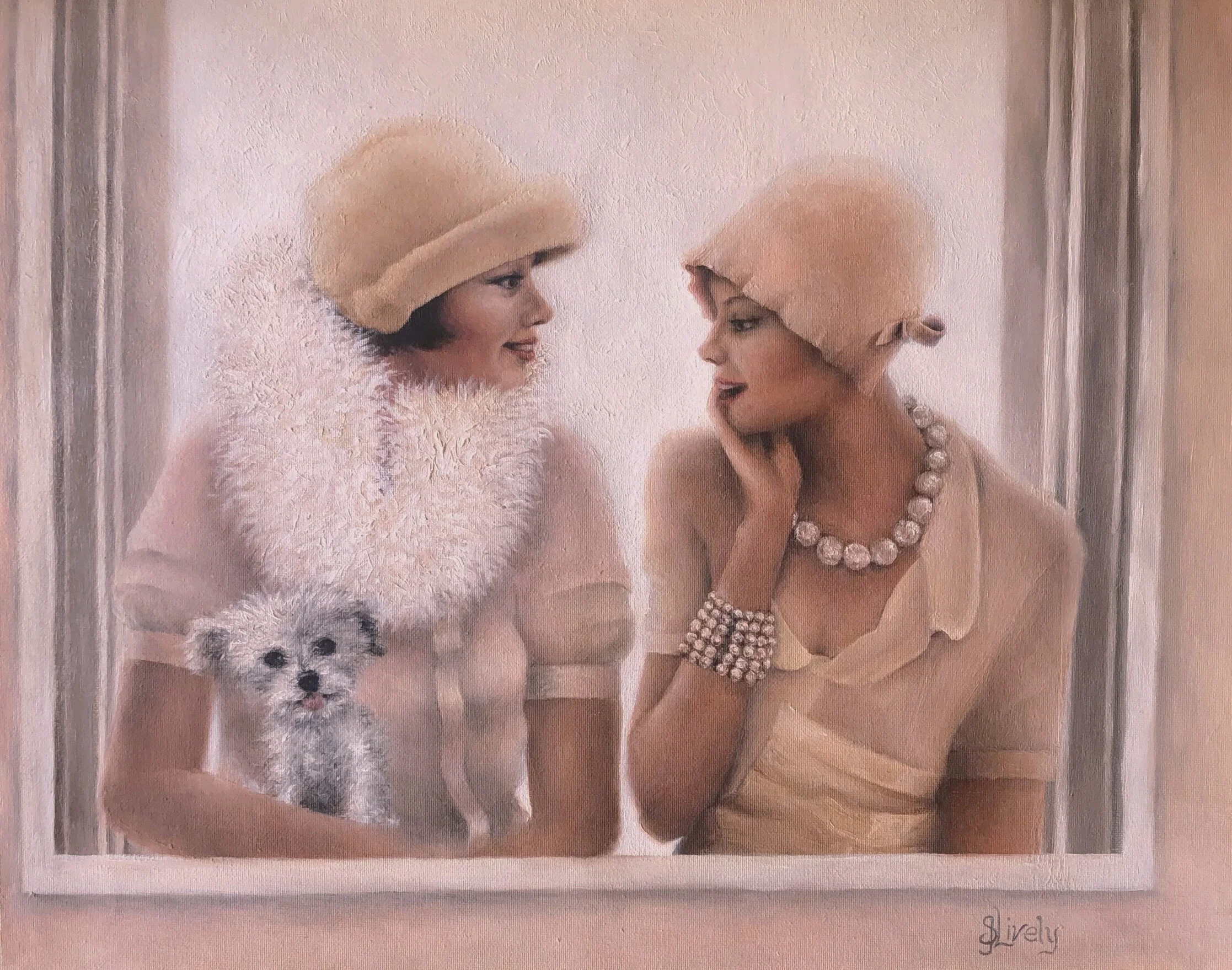 French Girls, 16 x 20”, oil on canvas