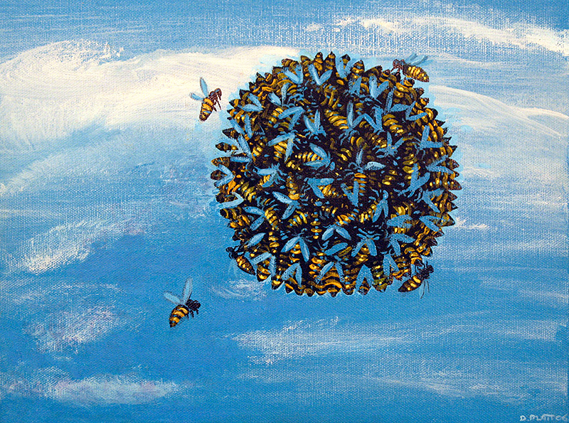Emergence acrylic on canvas, 9X12”, 2006