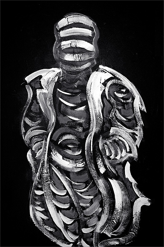 Mummified, acrylic on canvas, 24X36”, 2006
