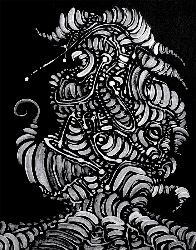 Untitled, acrylic on board, 14X11”, 2008