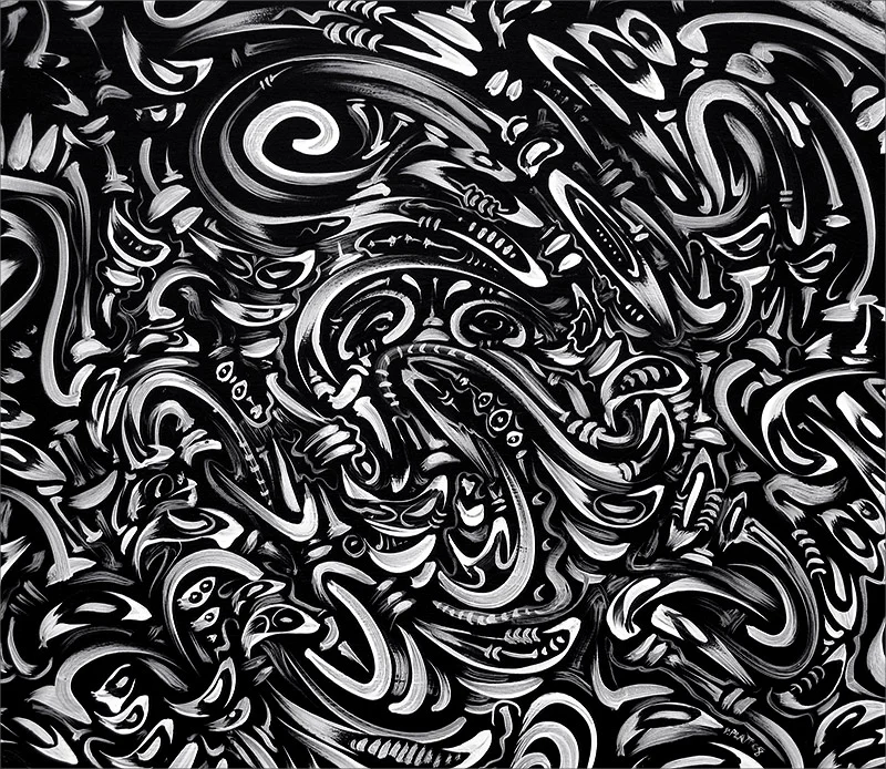 Untitled, acrylic on board, 14X15”, 2008