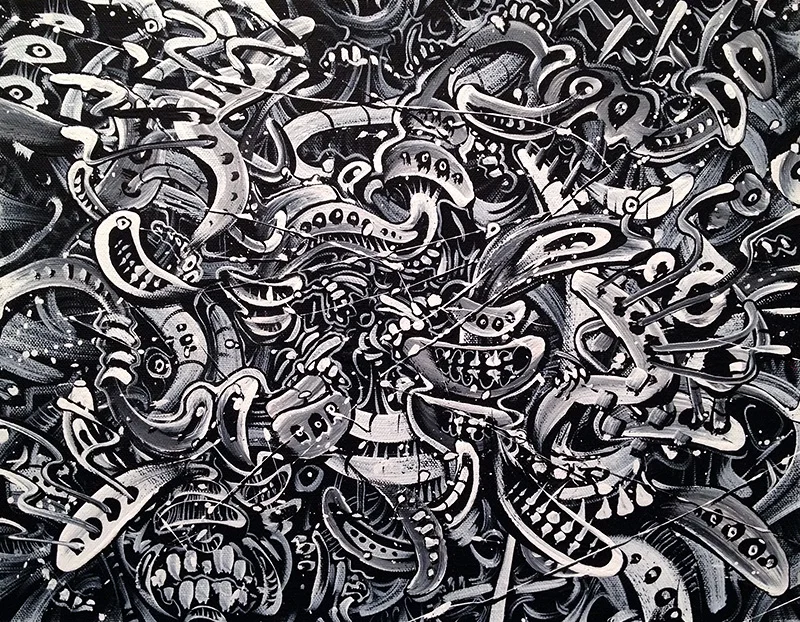 Untitled acrylic on canvas, 11X14”, 2011