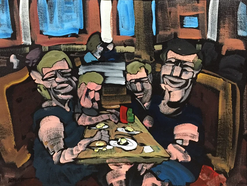 Pretend, acrylic on canvas, 9X12”, 2018