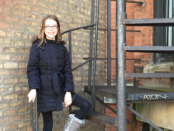The architecture in Lincoln Park is fun, including this rustic spiral staircase.