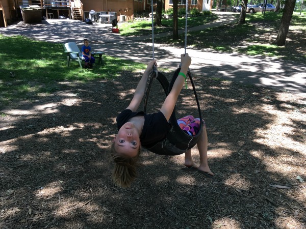Our kids loved swinging on these old tire swings during any free moment.
