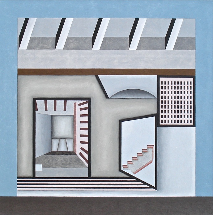 Stack N3, 2012, Oil on canvas, 34 x 34 inches