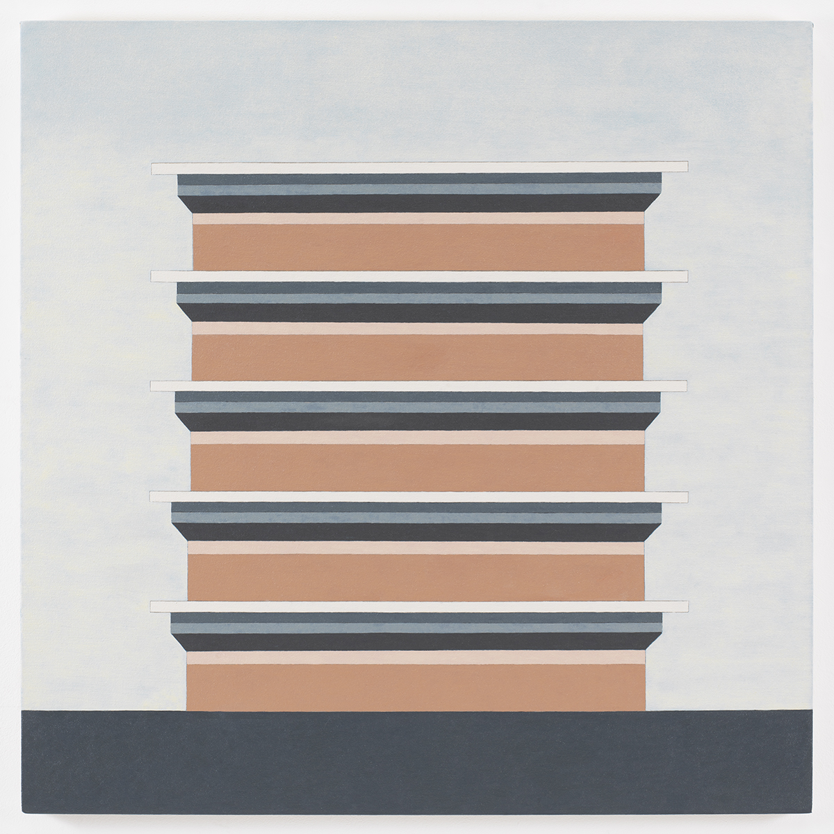 Stack N1, 2011, Oil on canvas, 38 x 38 inches
