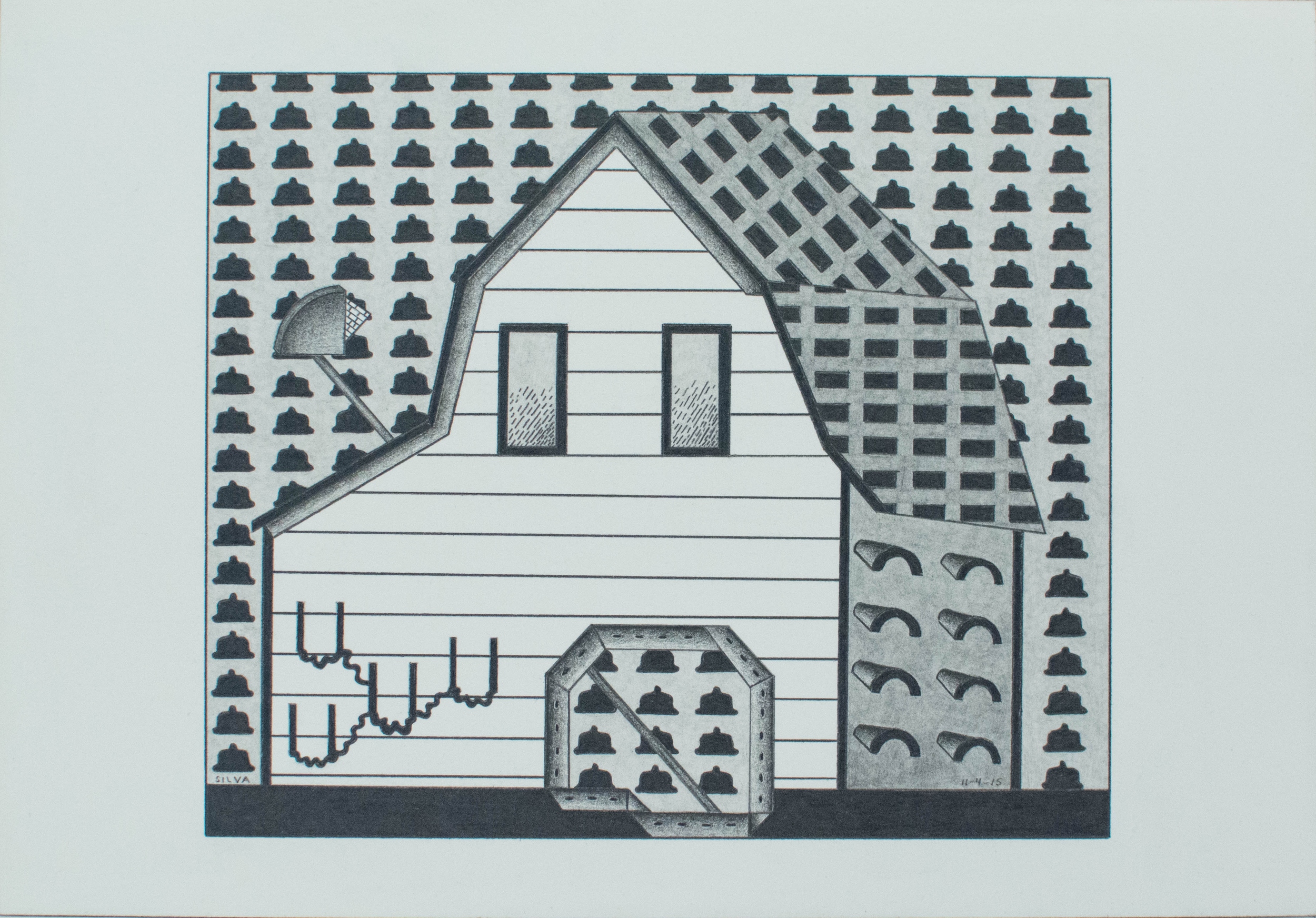 11-4-15, 2015, Graphite on paper, 7 x 10 inches