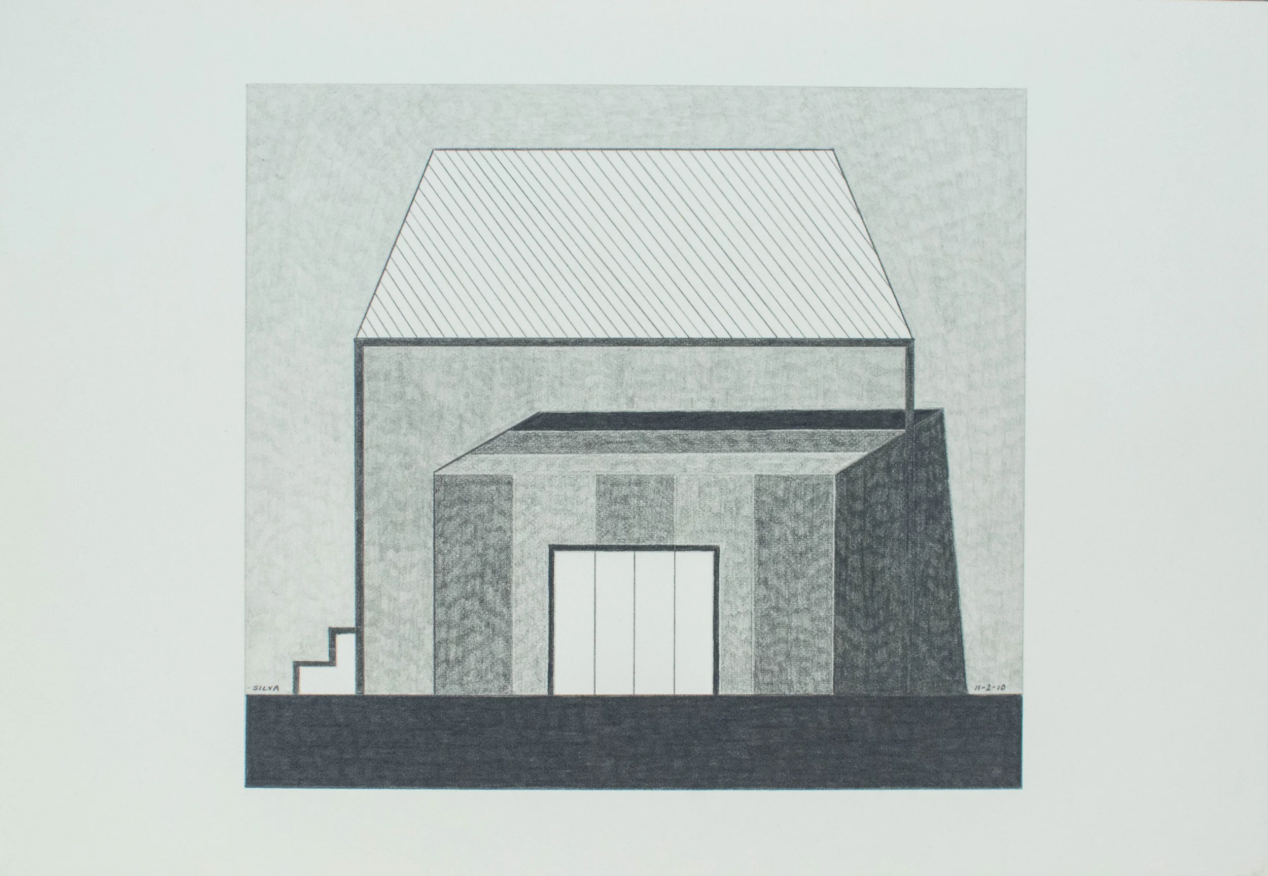 11-2-10, 2010, Graphite on paper, 7 x 10 inches
