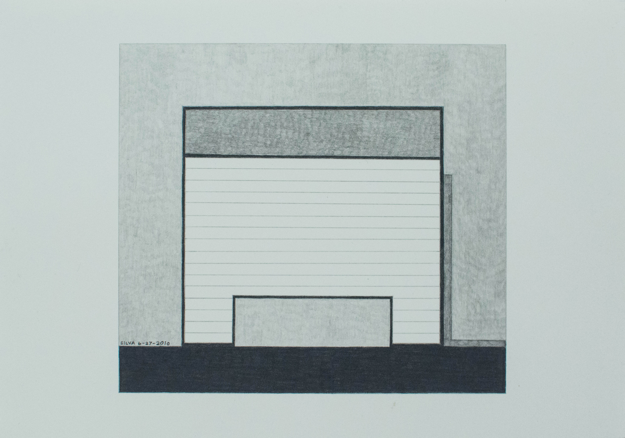 6-27-10, 2010, Graphite on paper, 7 x 10 inches
