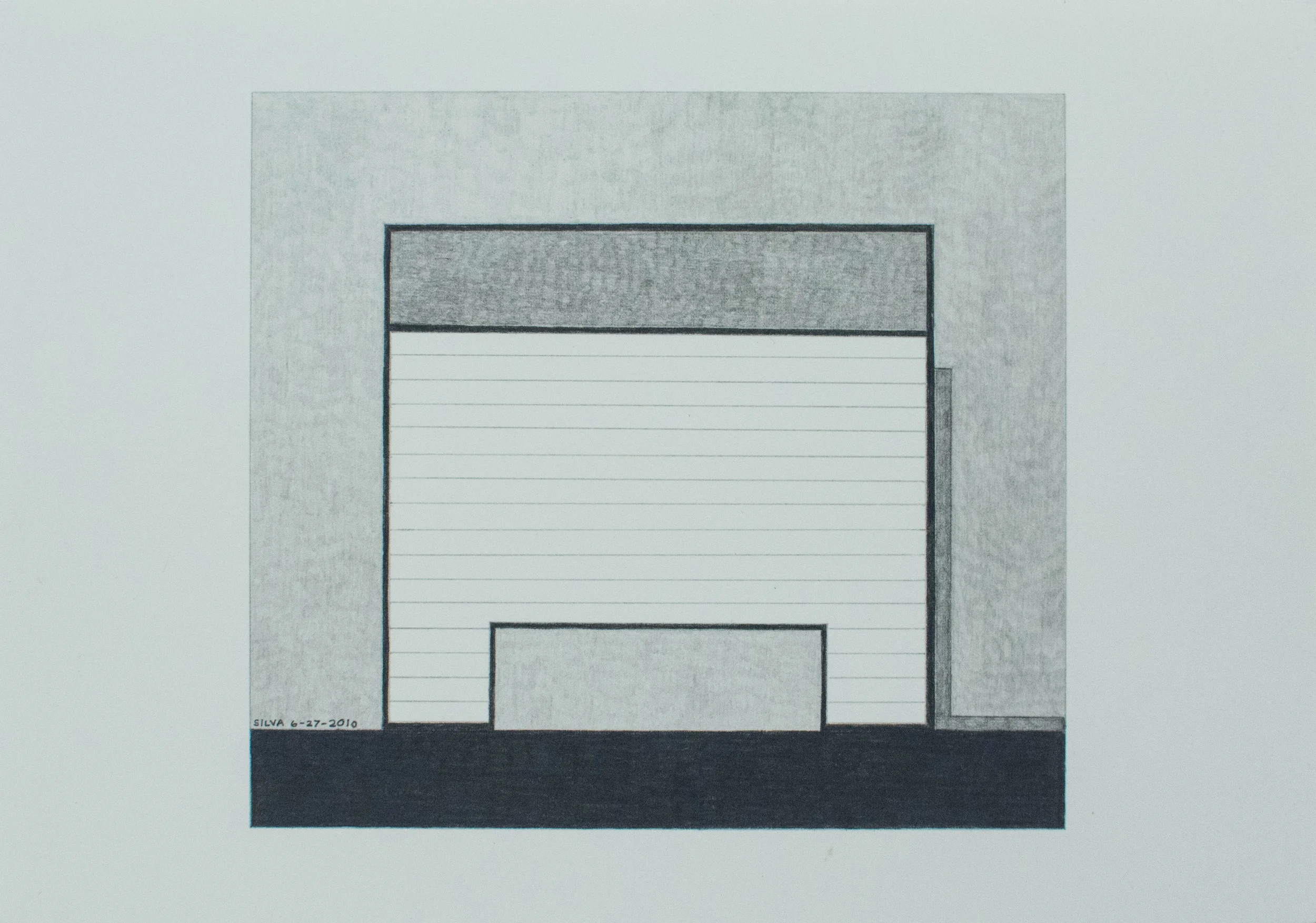 6-27-10, 2010, Graphite on paper, 7 x 10 inches