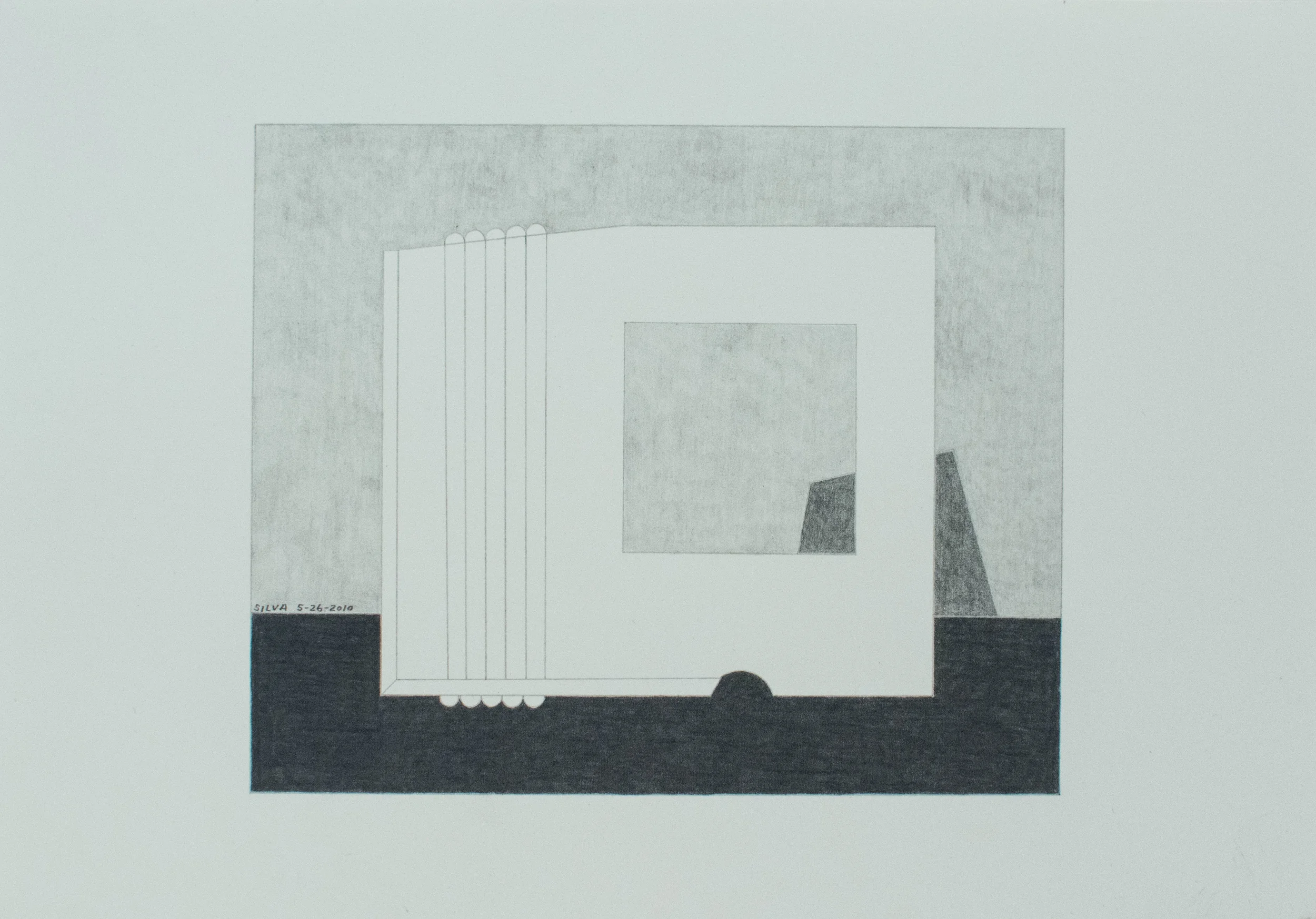 5-26-10, 2010, Graphite on paper, 7 x 10 inches