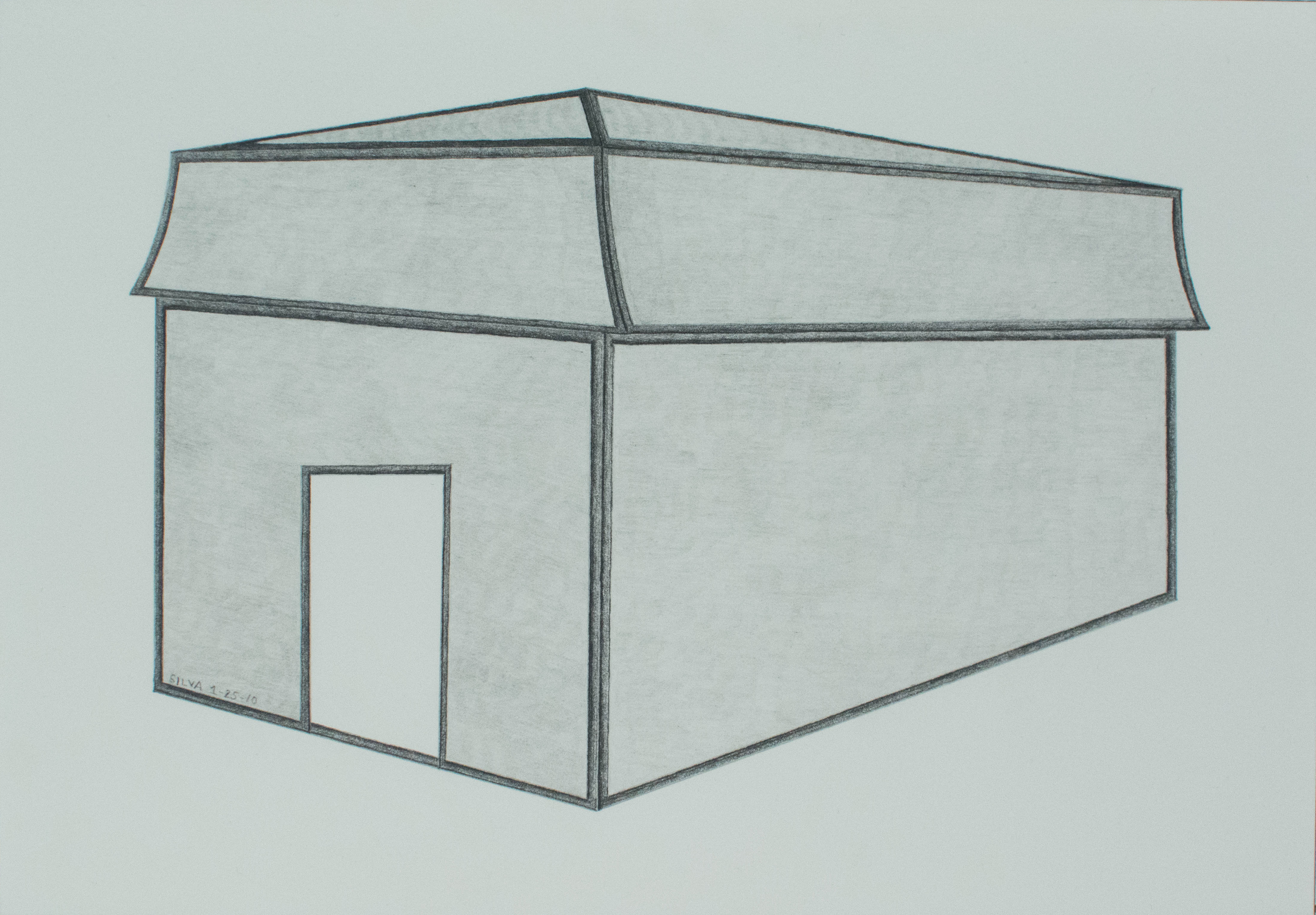 1-25-10, 2010, Graphite on paper, 7 x 10 inches