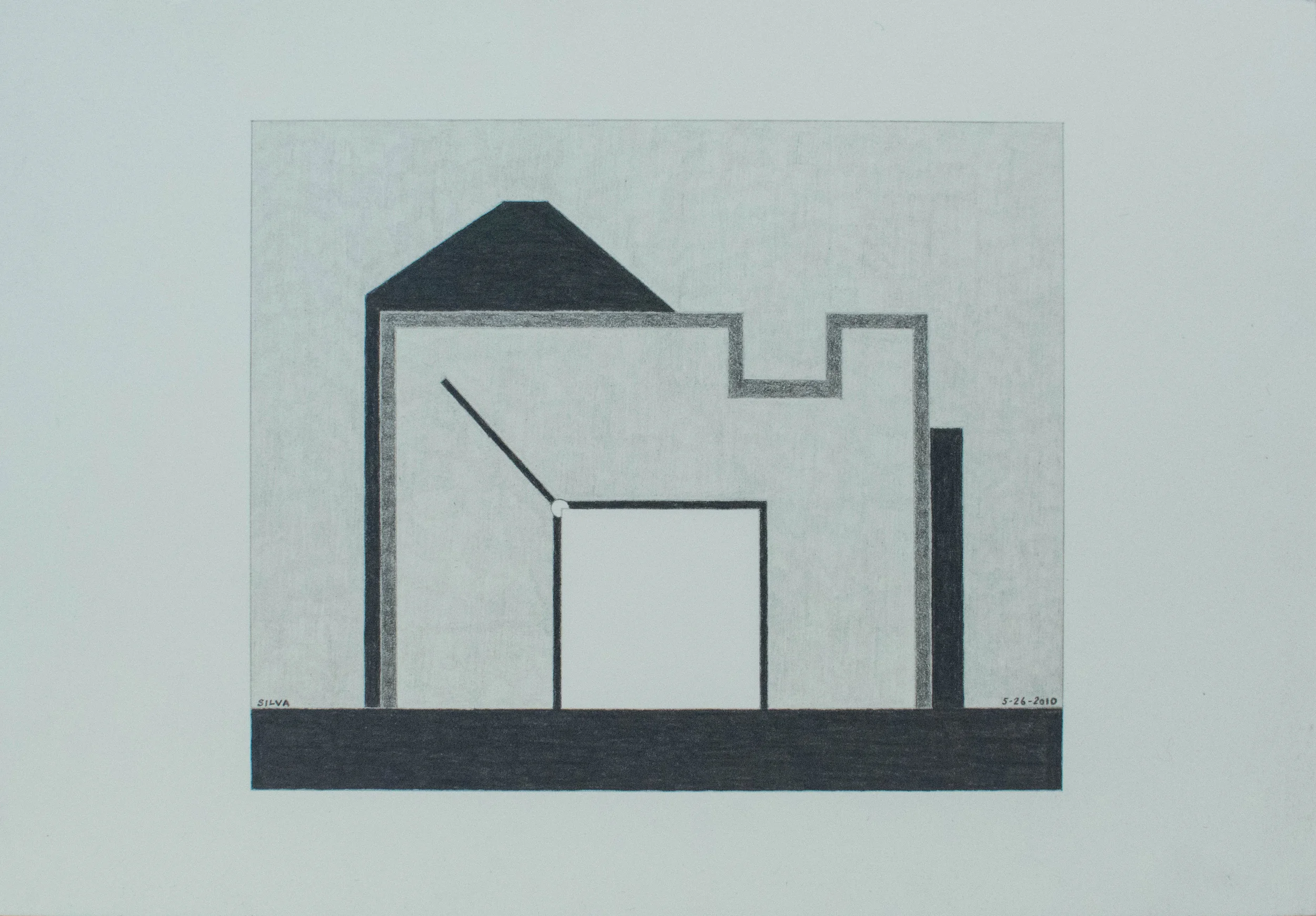 5-26-10 (2), 2010, Graphite on paper, 7 x 10 inches