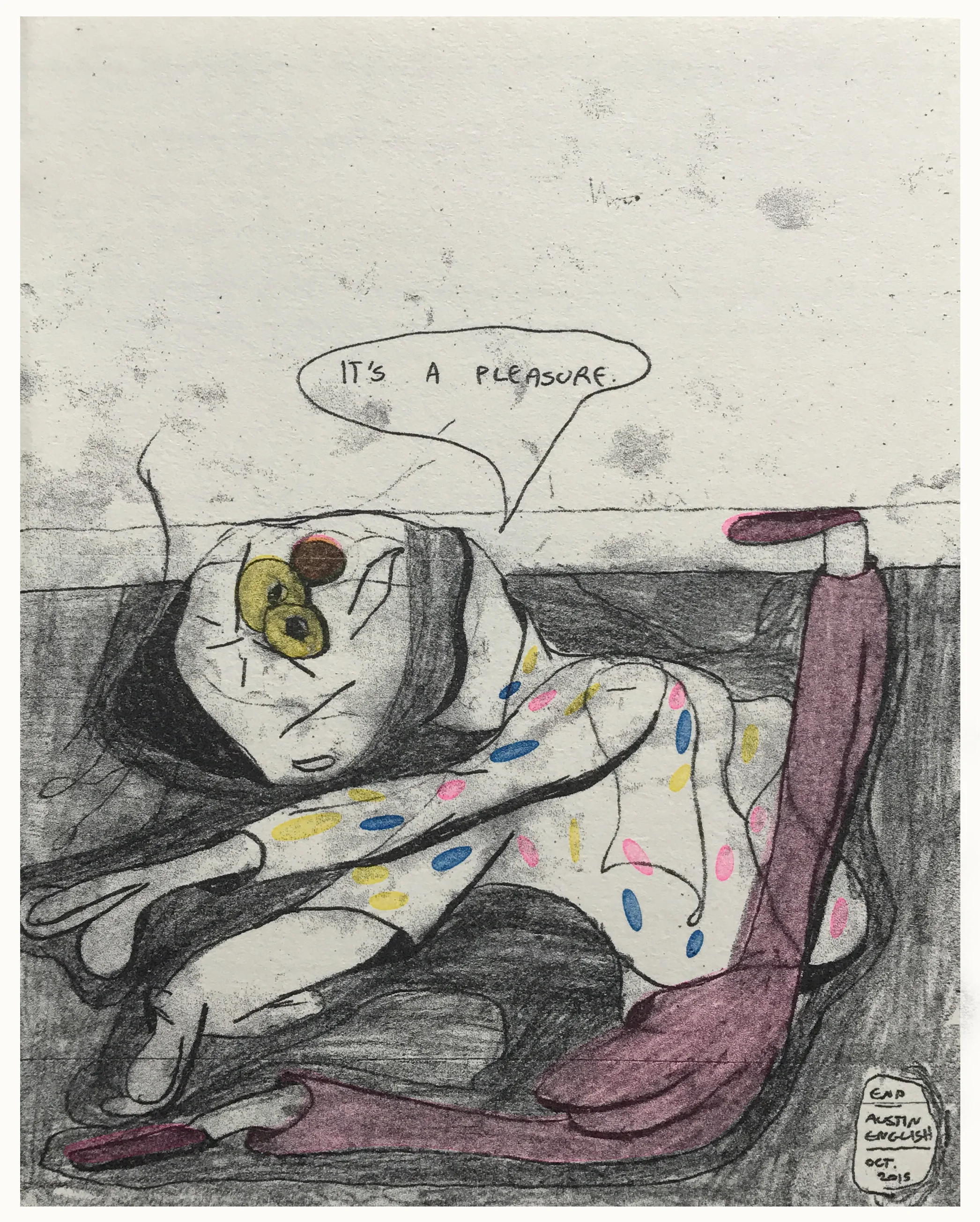 Detail of last page from low level enjoyment , 2015.