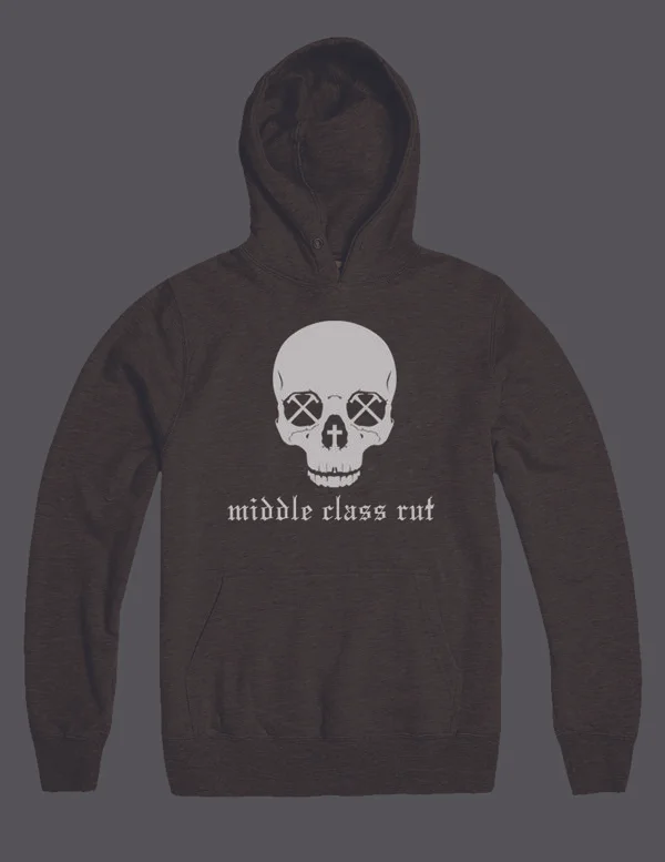Skull Hammer Hoodie / Dark Brown