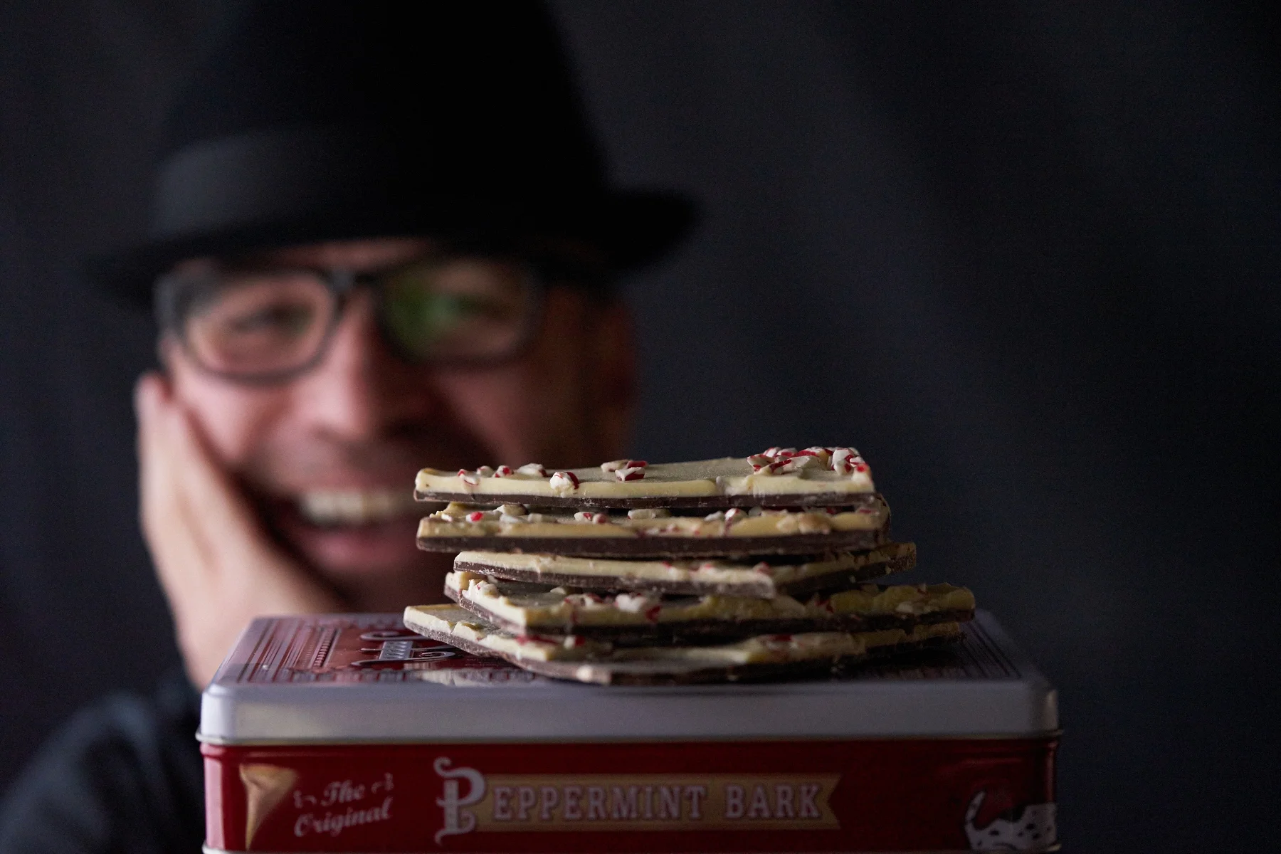 My favorite holiday treat is a classic: Peppermint Bark from Williams Sonoma. 
