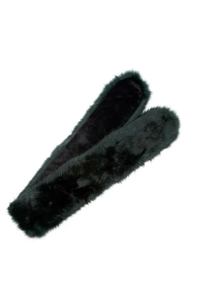 emerald green fur shawl