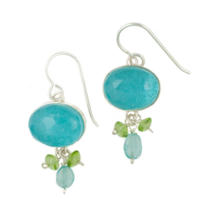 Mandy Earrings in Deep Aqua