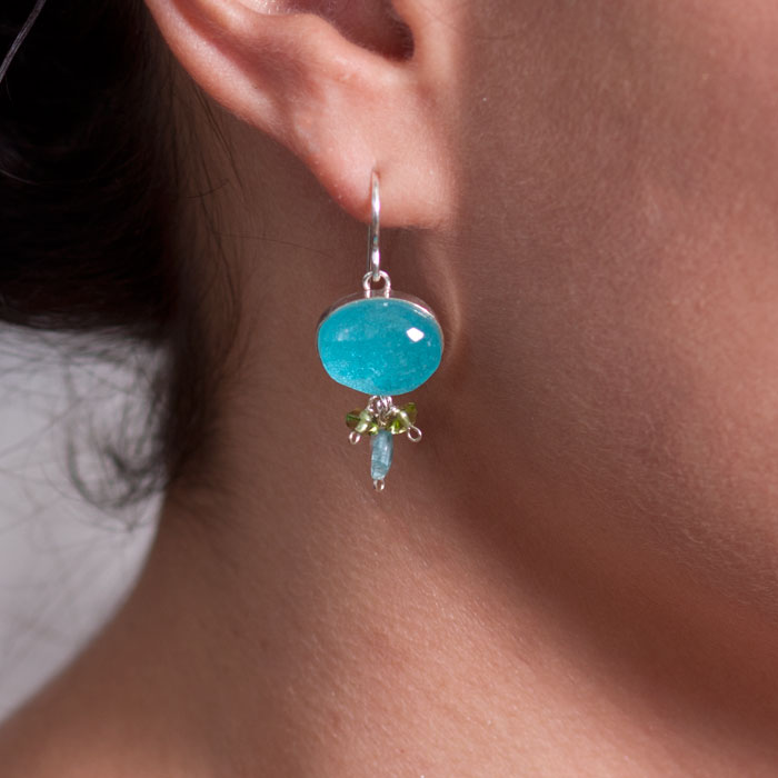 Mandy Earrings in Deep Aqua