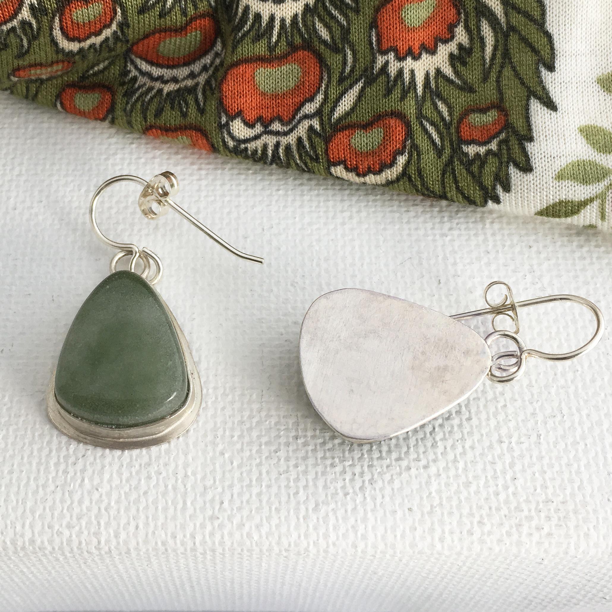 Simple Silver dangle earrings