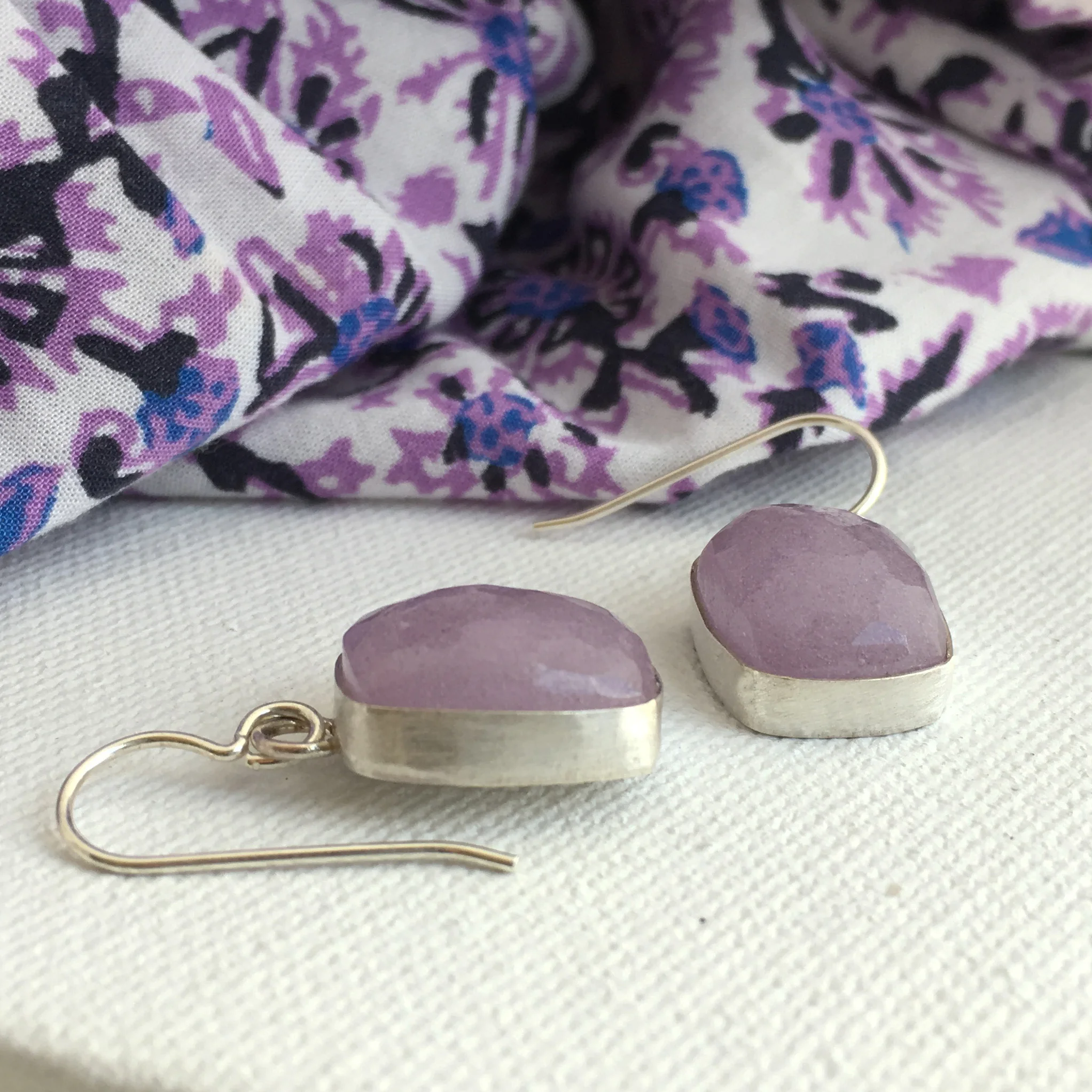 Lavender minimalist boho earringss