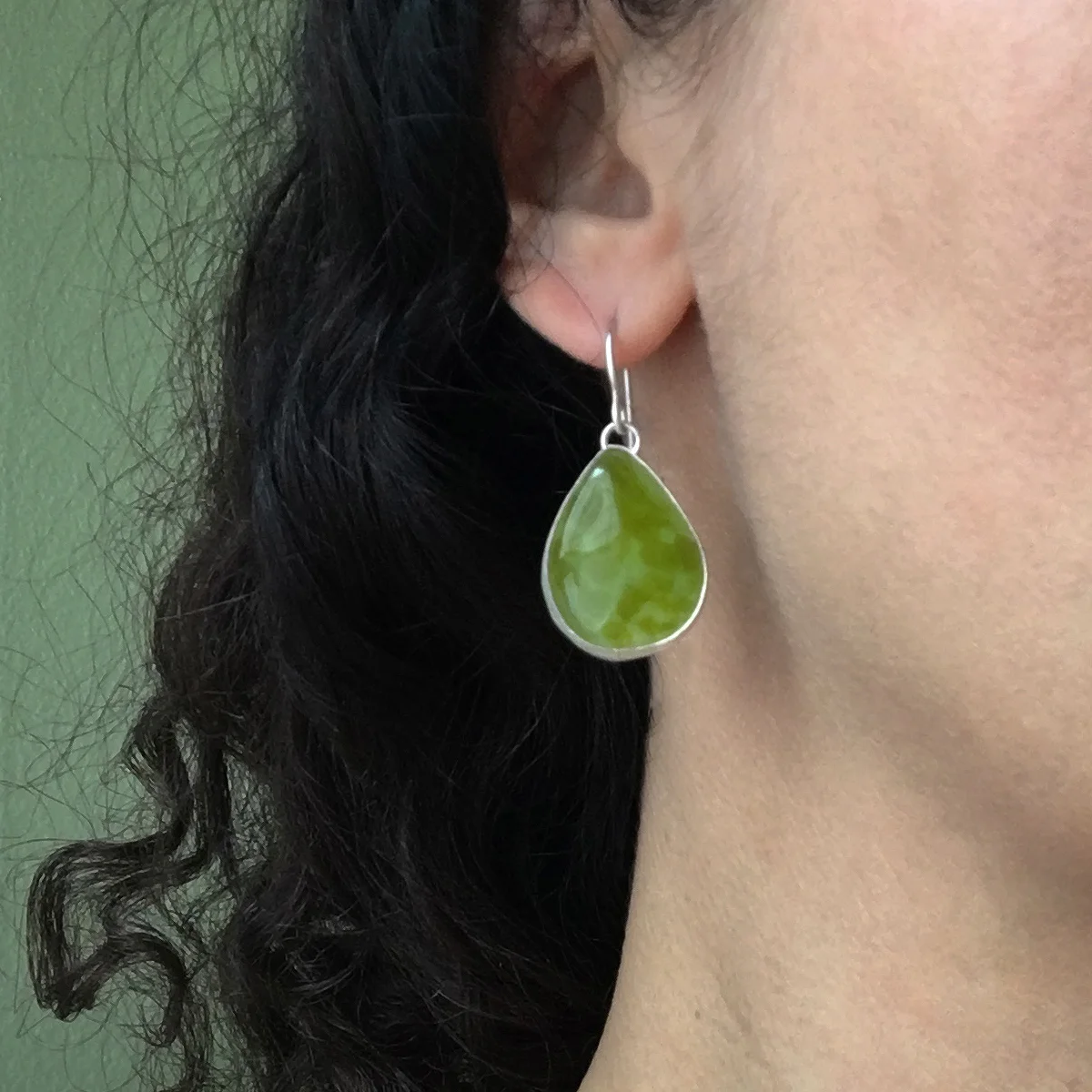 casual green earrings