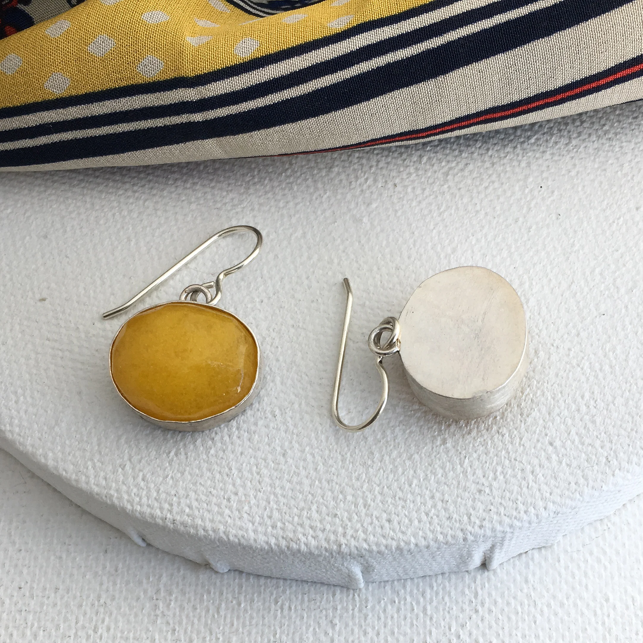 yellow and sterling earrings Leilani Jensen
