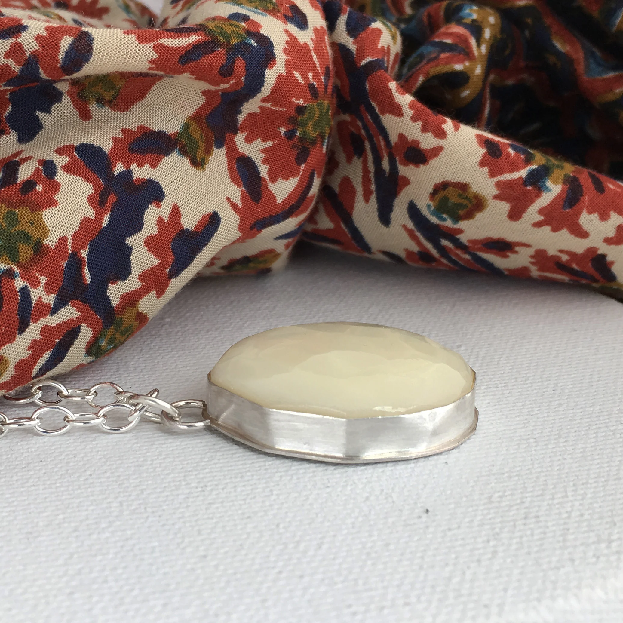 Cream colored Minimalist boho Necklace