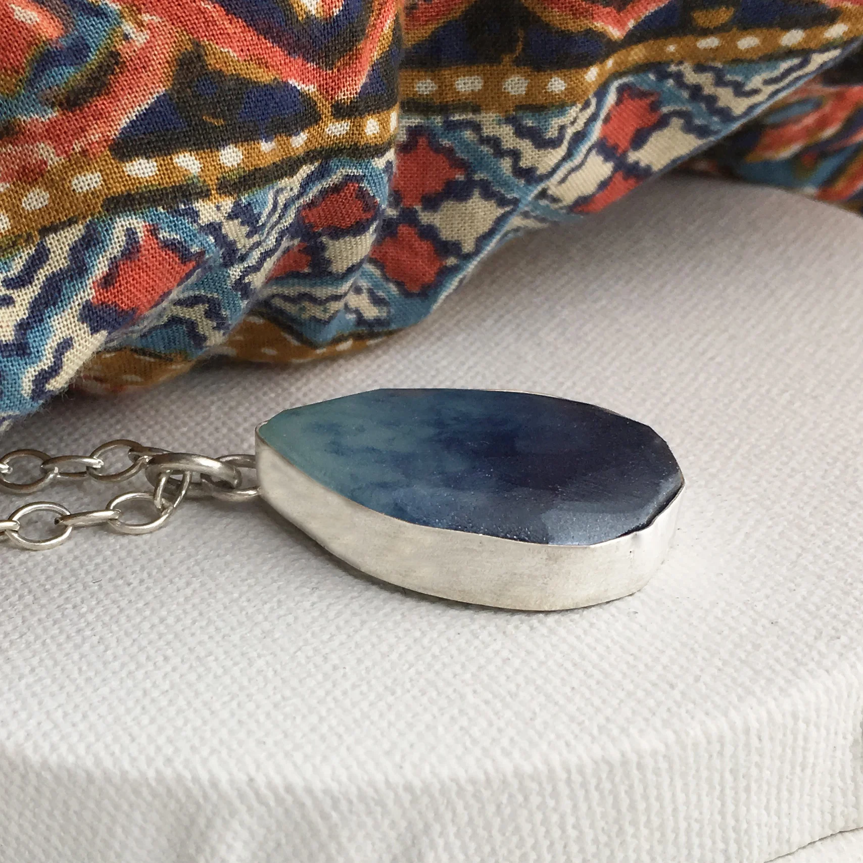 Simple Boho necklace- Blue