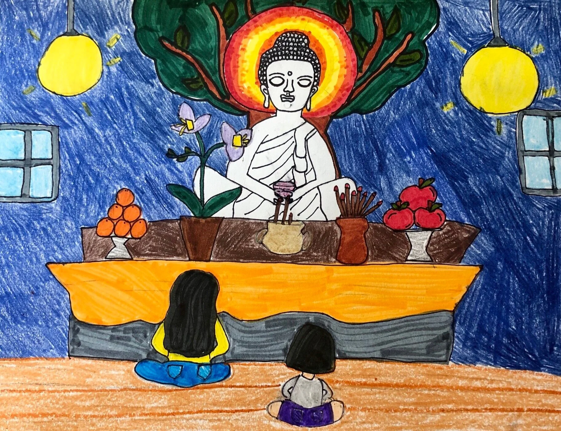 Children's Mindfulness-Inspired Drawings