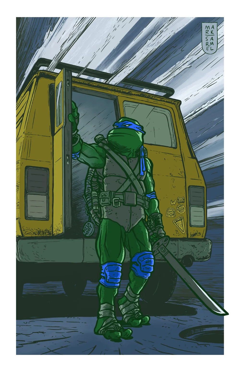 Leonardo TMNT 11x17 print — Mark Sarmel Moreno