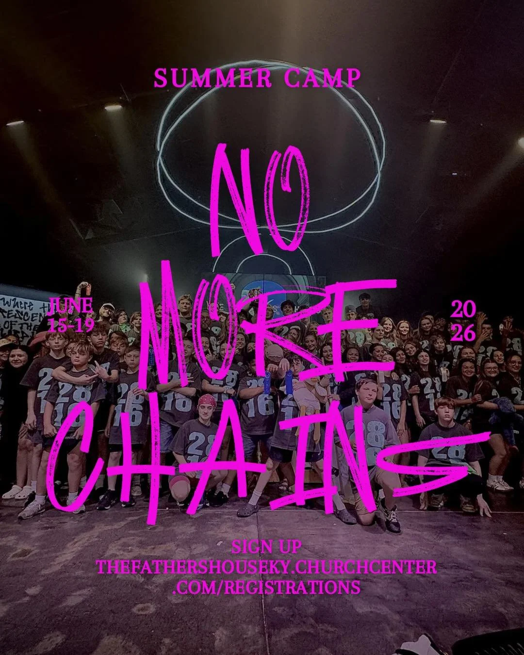 Summer Camp Registration is open! 
Register your teenager for camp this year. 

Dates: June 15th-19th 2026
Location: Church, 3031 Bittel Rd 
Cost: $230 but for the first 50 TFH yth students that sign up receive $100 off registration. 
Theme: A Genera