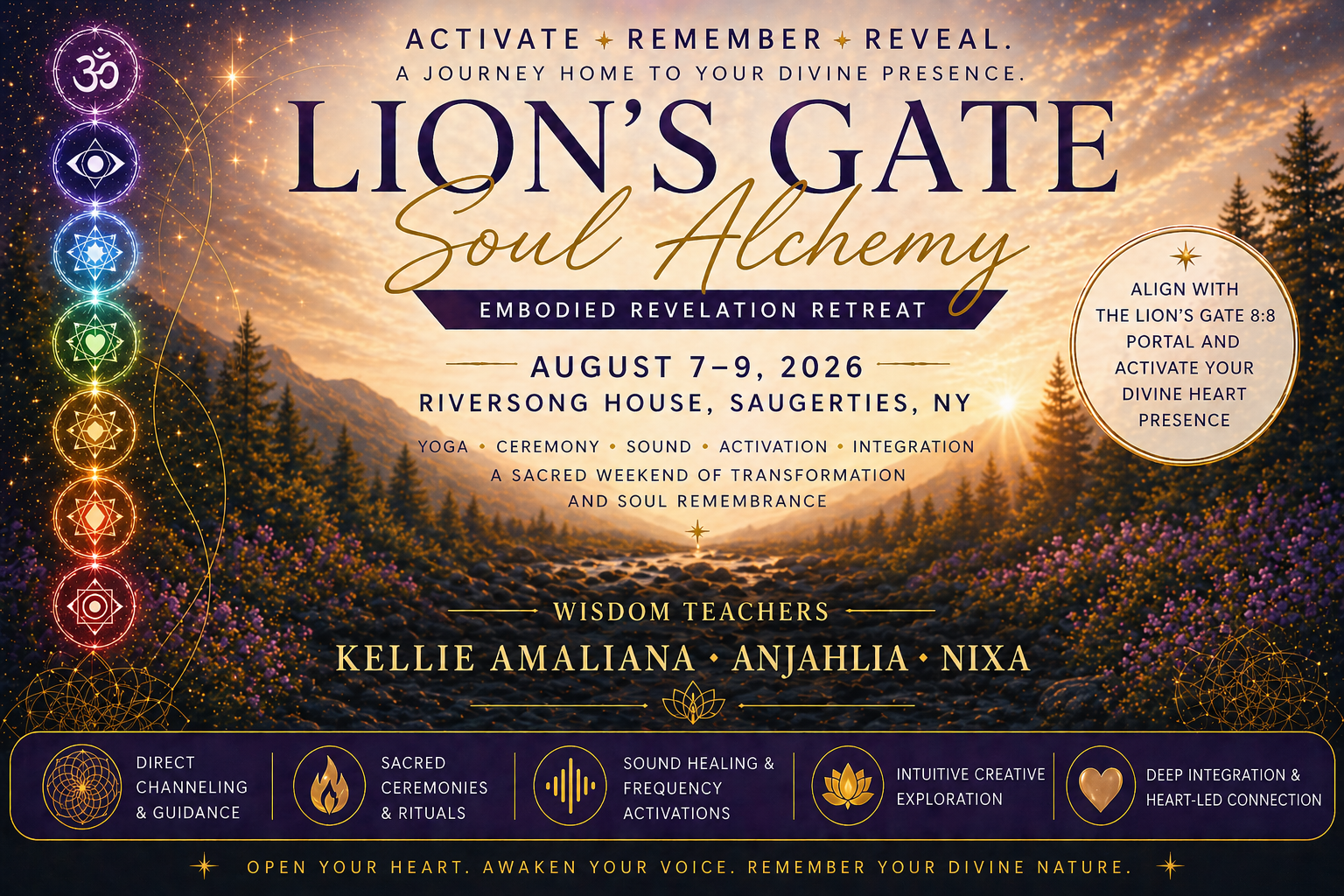 SOUL ALCHEMY RETREAT: LION'S GATE 8/8