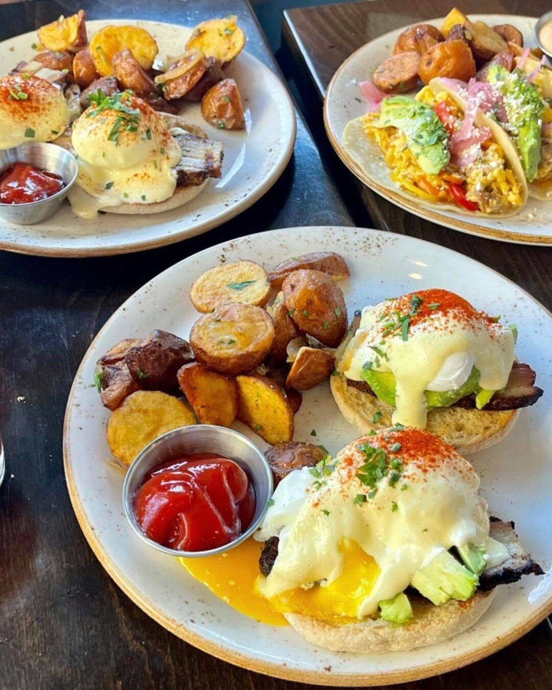 @eatinwashington Thank you for this photo of your brunch table. Breakfast tacos &amp; bennies start your weekend day right! We love it! Hope to see you soon!