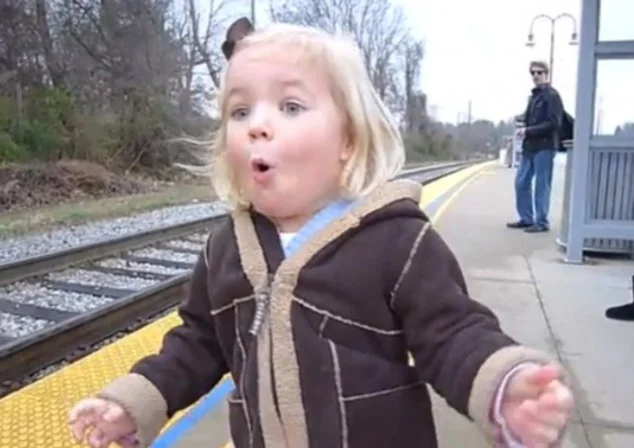 Er dette verdens søteste togpassasjer?