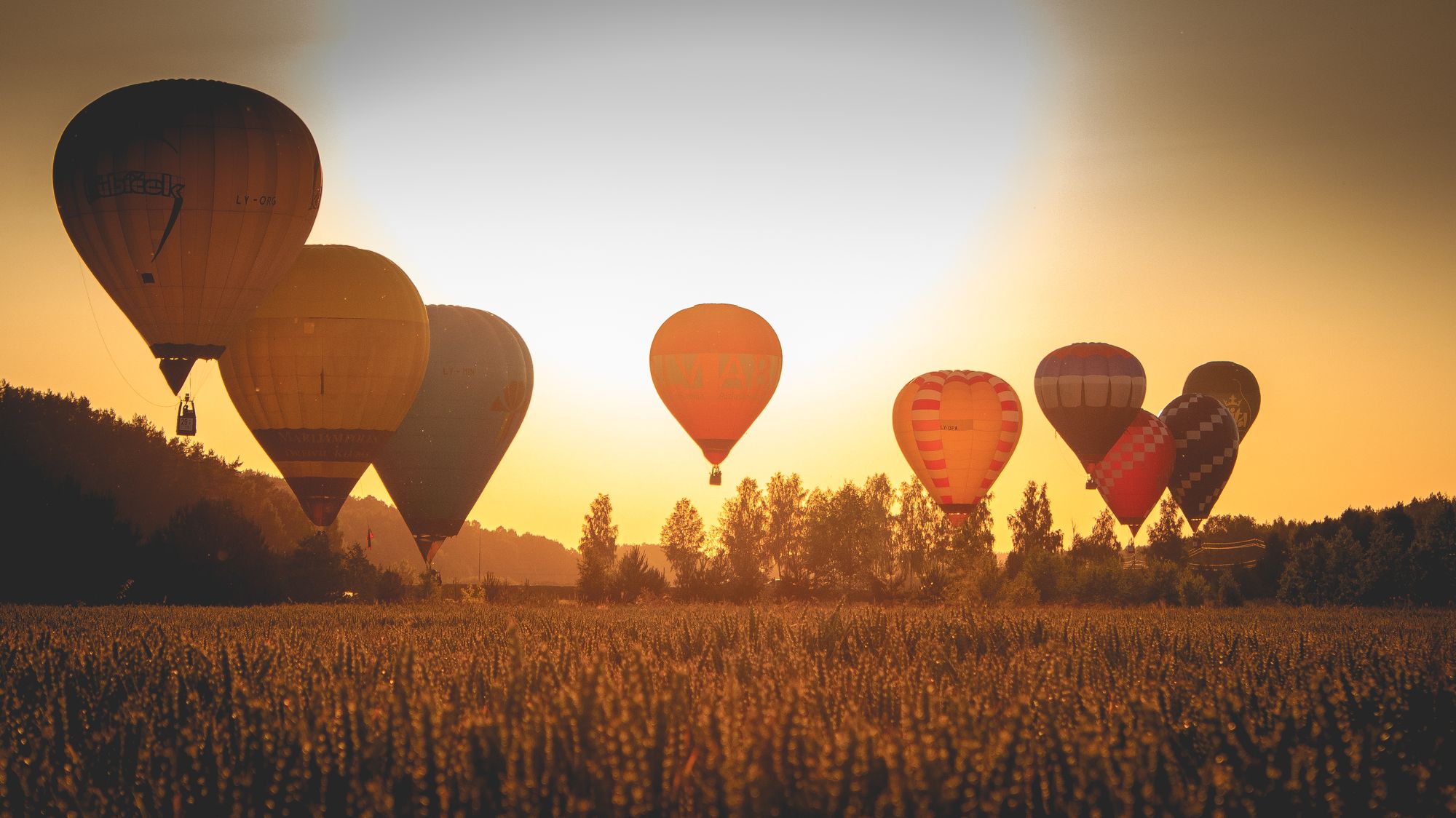 Luftballong: Nyt synet av Litauen fra lufta. Foto: Lithuanian State Department of Tourism