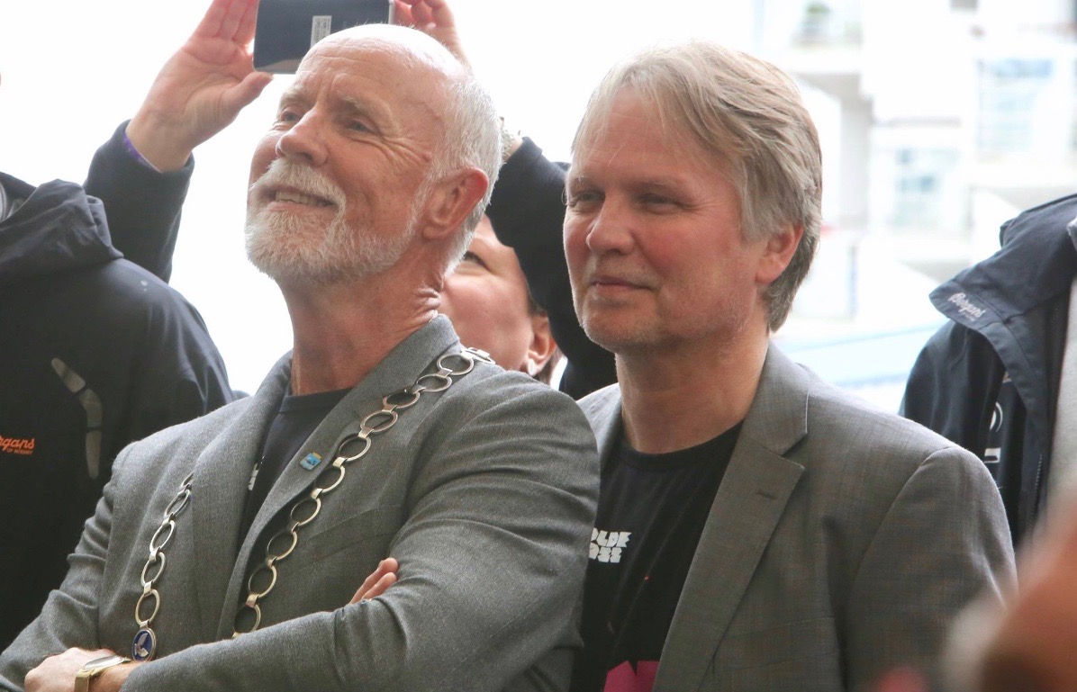 Moldeordfører Torgeir Dahl og Moldejazzdirektør Hans-Olav Solli. Foto: Odd Roar Lange
