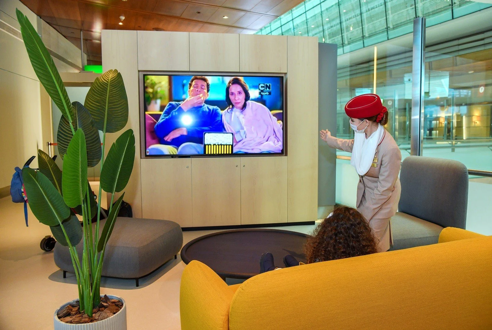 Egen lounge for barn som reiser alene