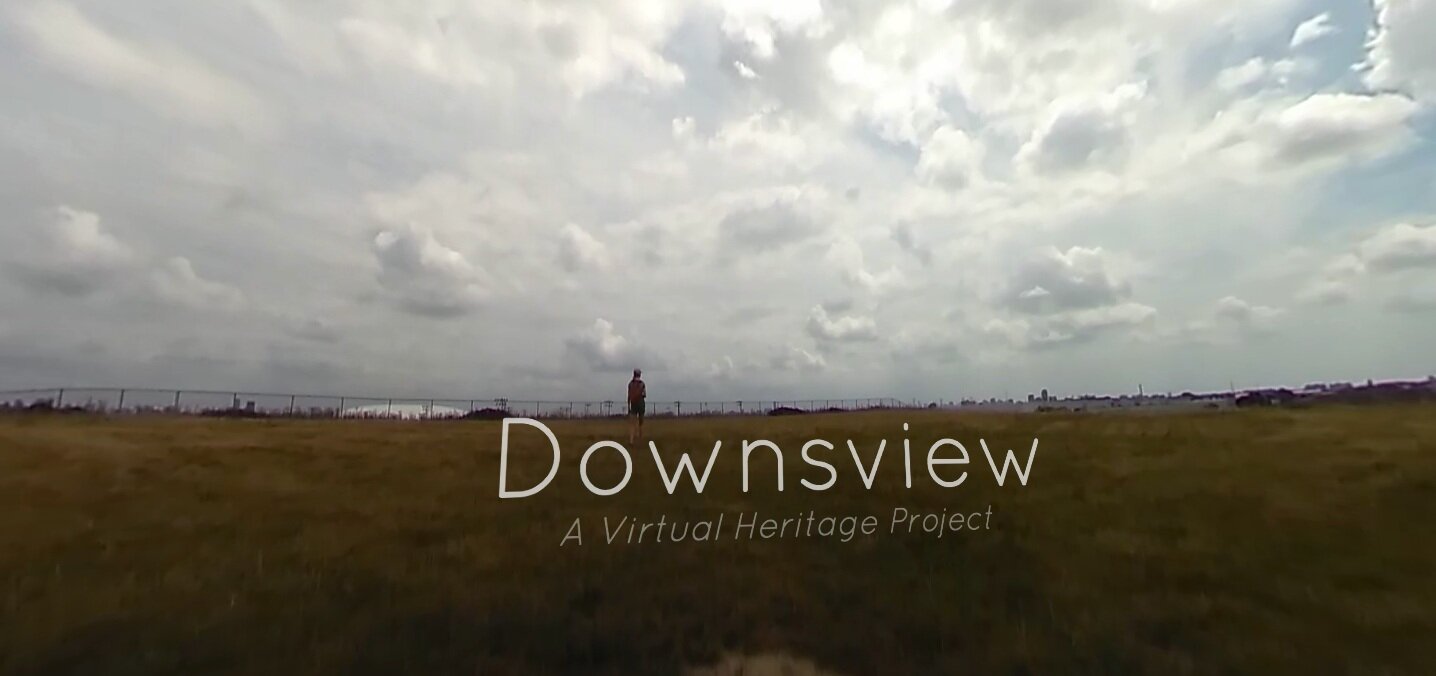  Downsview: A Virtual Heritage Project explores the intersections between place, historical recreation, and virtual environments. Imagining the potentials of Google Street View as a 360 degree virtual archive, the project uses 360 degree video augmen