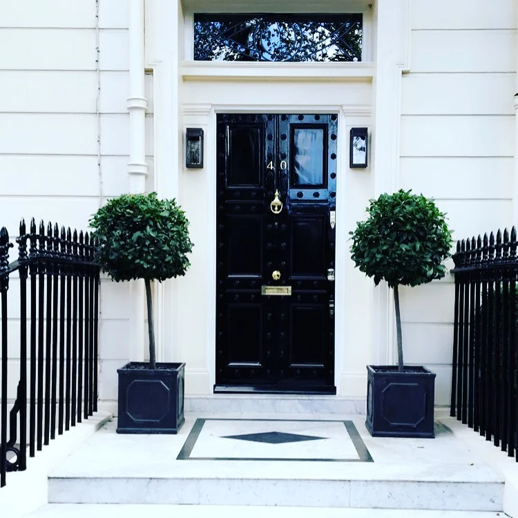 Entrance to a private estate in Kensington, London. 