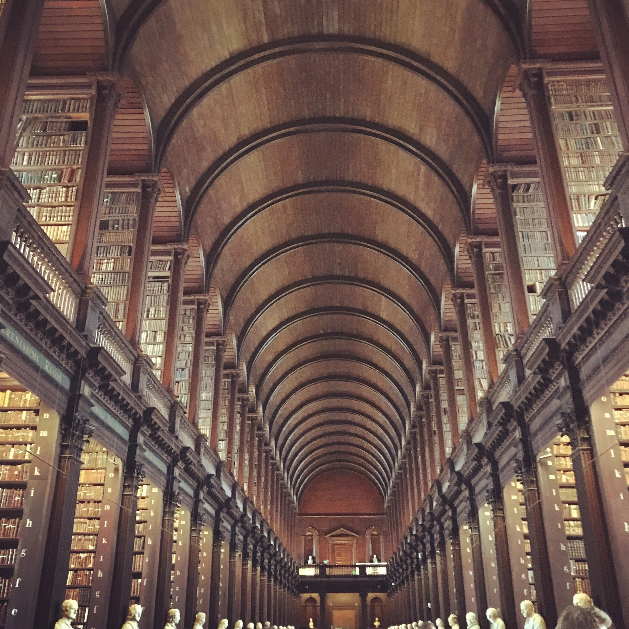 Long Room Library at Trinity University.