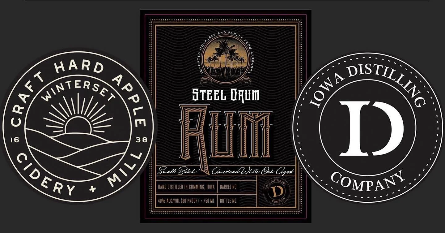 This Friday, July 3rd we are releasing our Steel Drum Rum Hard Cider in collaboration with  @iowadistilling !
