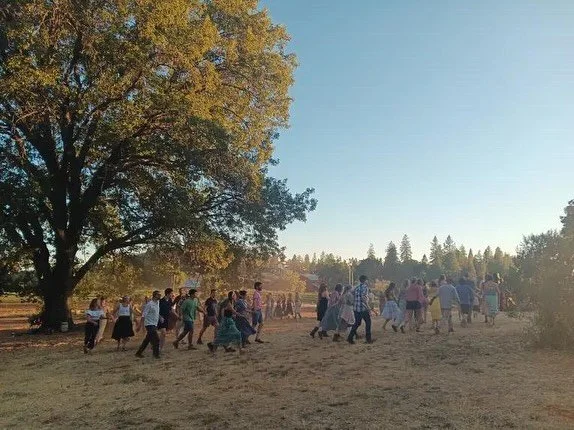 We had so much fun on Saturday hosting the community for our first big farm gathering of the season. What an unforgettable evening! Over 150 folks came out to dance by the fields under our legacy oak tree. Everyone do-si-do&rsquo;ed to live tunes fro
