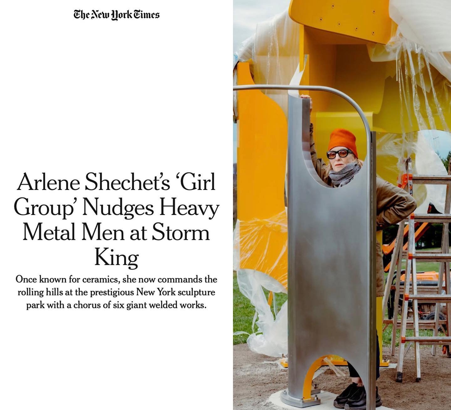 So excited for Arlene @arleneshechet following last week&rsquo;s opening of her incredible exhibition &ldquo;Girl Group&rdquo; at Storm King @stormkingartcenter. Thrilled to see a work from our client&rsquo;s collection both on exhibit and mentioned 